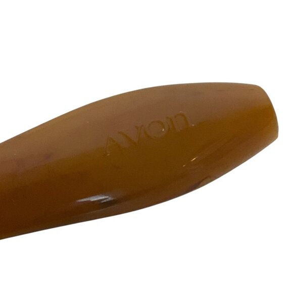 Vintage Avon Hairbrush Brown Faux Tortoiseshell Handle With Natural Bristles - Picture 7 of 7